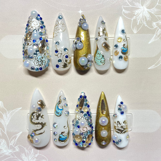 Golden Dragon Nail Set
