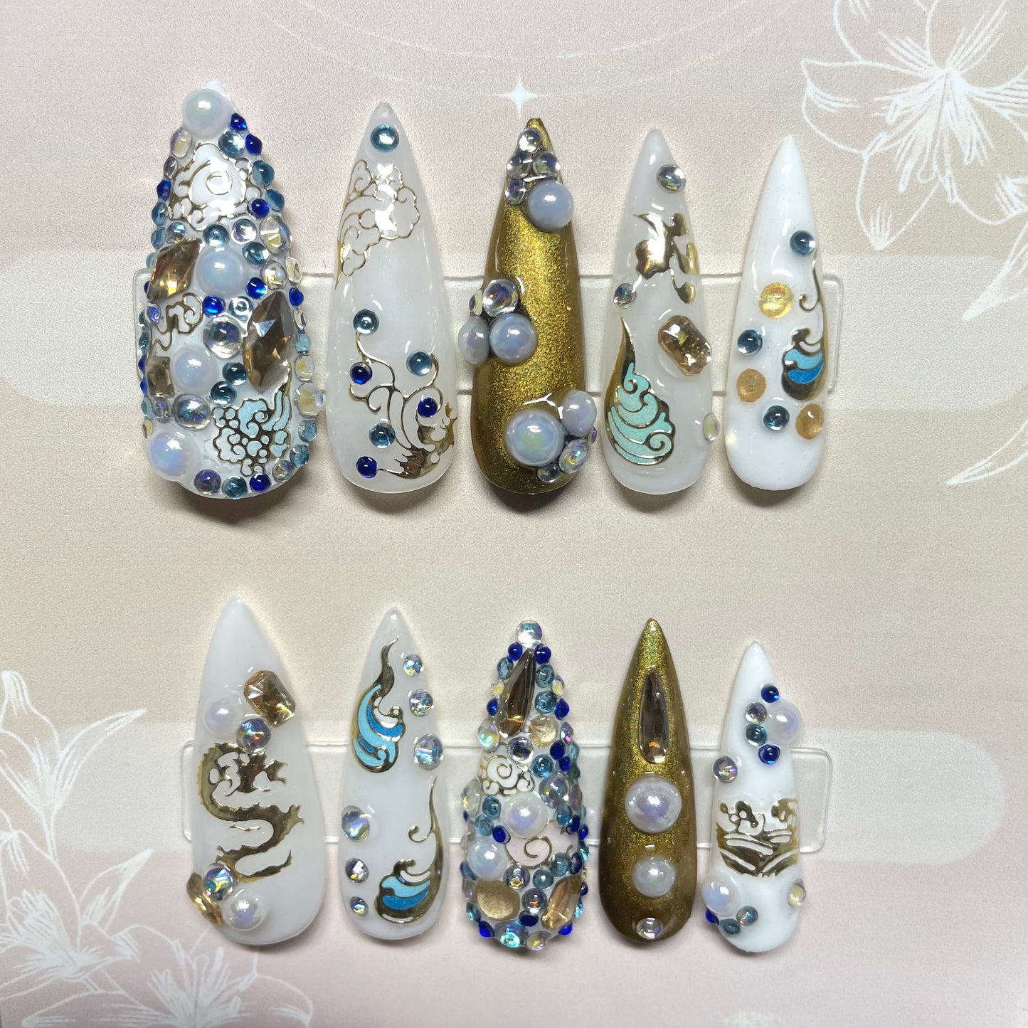 Golden Dragon Nail Set